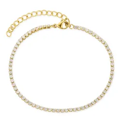 vanntett zirkon armbånd i forgylt stål - OCEANA