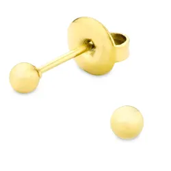 3 mm vanntette ørestikker i forgylt stål - OCEANA