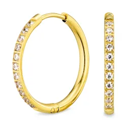 17 mm vanntette zirkon creol i forgylt stål - OCEANA