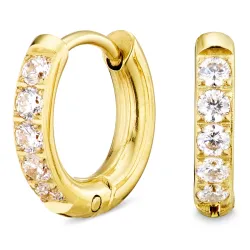 13 mm vanntette zirkon creol i forgylt stål - OCEANA