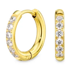 15 mm vanntette zirkon creol i forgylt stål - OCEANA