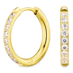 18 mm vanntette zirkon creol i forgylt stål - OCEANA