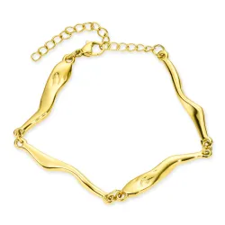 vanntett armbånd i forgylt stål - OCEANA