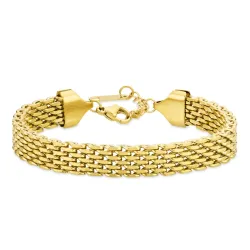 vanntett mursteinsarmbånd i forgylt stål  x 8 mm  - OCEANA