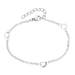 vanntett hjerte armbånd i stål  x 5,0 mm  - OCEANA