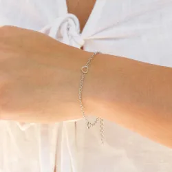 vanntett hjerte armbånd i stål  x 5,0 mm  - OCEANA