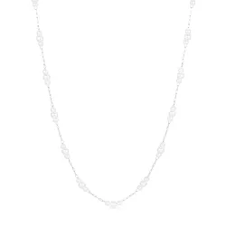 vanntett perle halskjede i stål - OCEANA