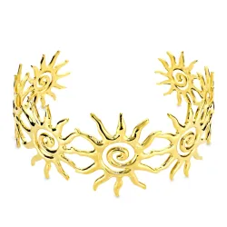 vanntett sol armring i forgylt stål  x 35 mm  - OCEANA