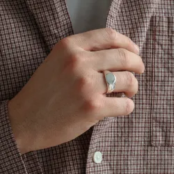 vanntett oval ring i stål