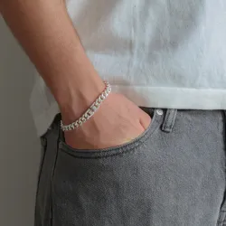 vanntett armbånd i stål  x 7,0 mm 