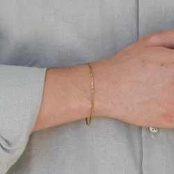 vanntett armbånd i forgylt stål  x 1,5 mm 