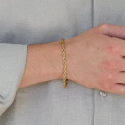 vanntett armbånd i forgylt stål  x 3,50 mm 