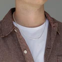 vanntett halskjede i stål  x 3 mm 