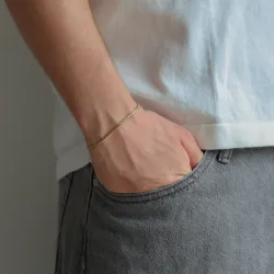 vanntett armbånd i forgylt stål  x 3 mm 