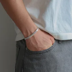vanntett armbånd i stål  x 6,5 mm 