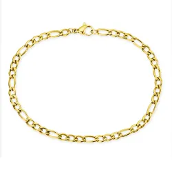 vanntett armbånd i forgylt stål  x 4,0 mm 