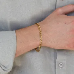 vanntett armbånd i forgylt stål  x 5,0 mm 