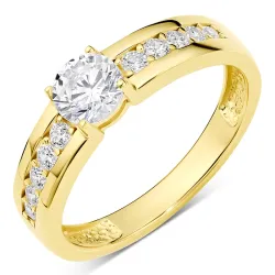 zirkon ring i sølv