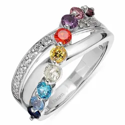 multifarget zirkon ring i sølv