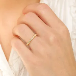 Elegant ring i forgylt sølv