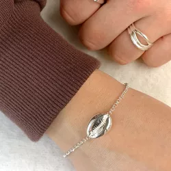 musling armbånd i sølv med anheng i sølv