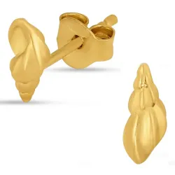 musling ørestikker i forgylt sølv