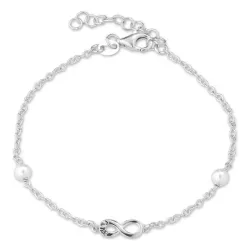 infinity armbånd i sølv med anheng i sølv