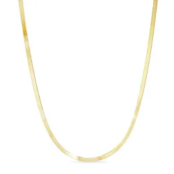 flat slangehalskjede i forgylt sølv 40 plus 5 cm x 