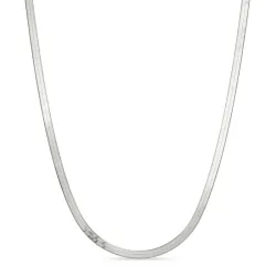 flat slangehalskjede i sølv 40 plus 5 cm x