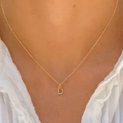 bokstav d halskjede i forgylt sølv - My Letter