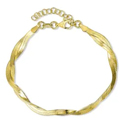 armbånd i forgylt sølv  x 5,4 mm 