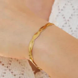 armbånd i forgylt sølv  x 5,4 mm 
