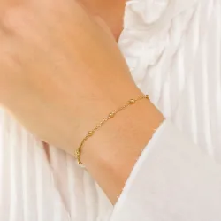 kule armbånd i forgylt sølv