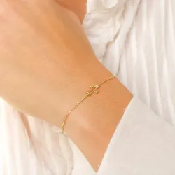 kors armbånd i forgylt sølv