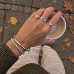 Armbånd i sølv  x 4,0 mm