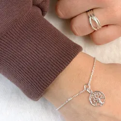 livets tre armbånd i sølv
