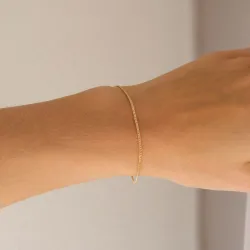 BNH panserarmbånd i forgylt sølv 17 cm x 1,3 mm