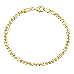 BNH panserarmbånd i forgylt sølv 21 cm x 4,0 mm