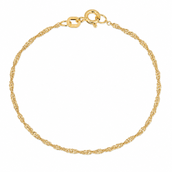 BNH singapore armbånd i 14 karat gull 17 cm x 1,5 mm
