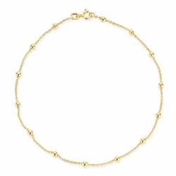 BNH Anker rund ankelkjede M. kule i forgylt sølv 26 cm x 1,3 mm