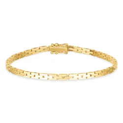 BNH Murstensarmbånd i 14 karat gull 21 cm x 3,0 mm
