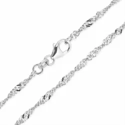 BNH singaporehalskjede i 14 karat hvitt gull 38 cm x 2,3 mm