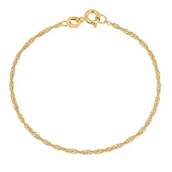 BNH singapore armbånd i forgylt sølv 18,5 cm x 1,5 mm
