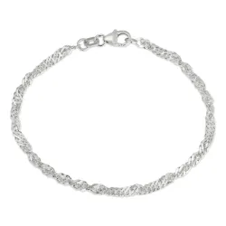 BNH singapore armbånd i sølv 18,5 cm x 2,9 mm