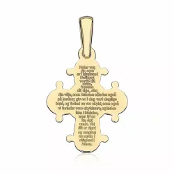 13 x 15 mm dagmarkors med fadervår i forgylt sølv - Amoré