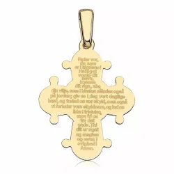 17 x 20 mm dagmarkors med fadervår i forgylt sølv - Amoré