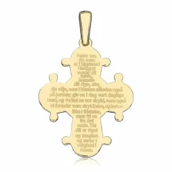 21 x 25 mm dagmarkors med fadervår i forgylt sølv - Amoré