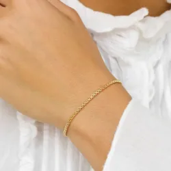 BNH veneziaarmbånd i forgylt sølv 17 cm x 2 mm