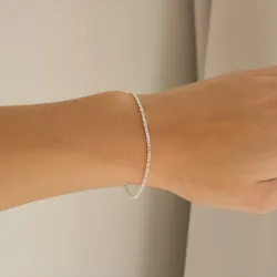 BNH Anker facet armbånd i sølv 18,5 cm x 1,6 mm