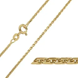 BNH Anker facet halskjede i 14 karat gull 55 cm x 1,3 mm